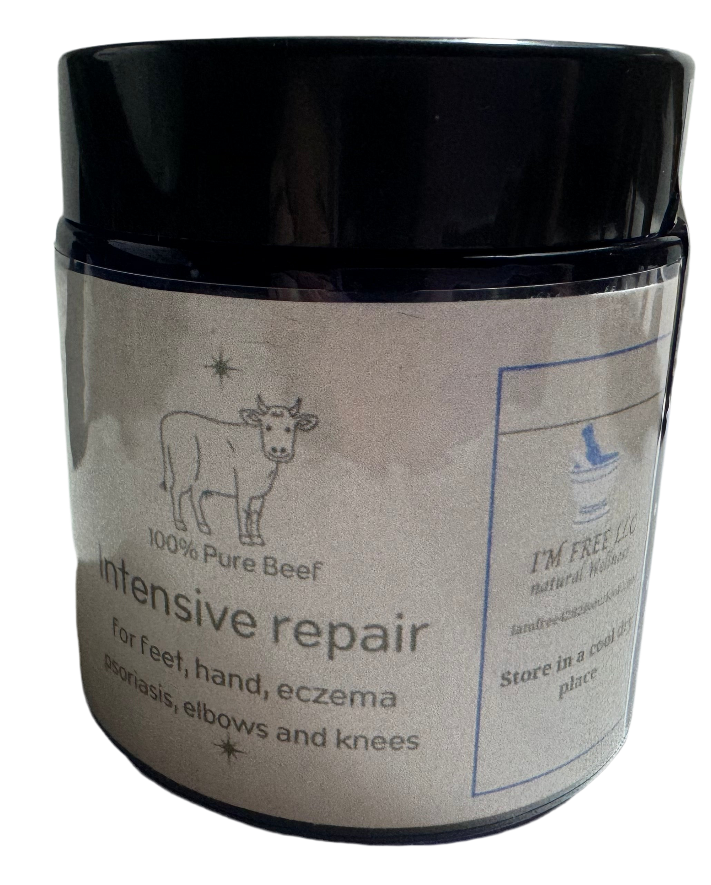 Intensive repair whipped tallow cream with added castor oil, frankincense,shea nut oil and tea tree oil.